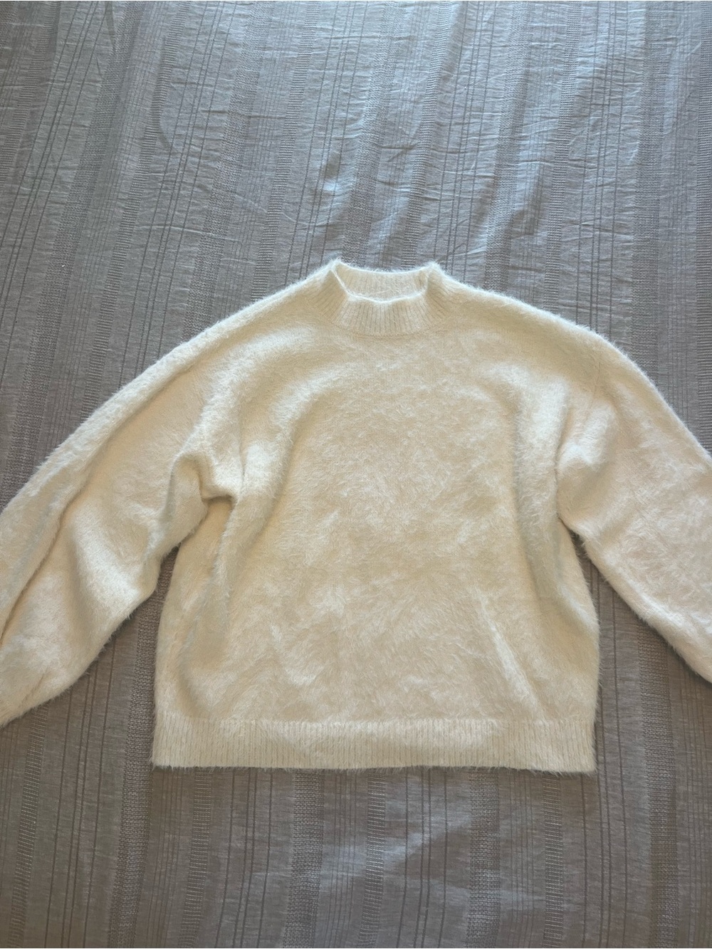 Cotton Candy LA Cream Fuzzy Turtleneck Sweater